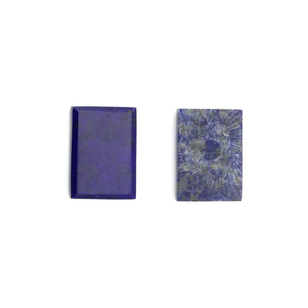 Cabochão de Lápis Lazúli retangular plano 8x10mm x 1 peça