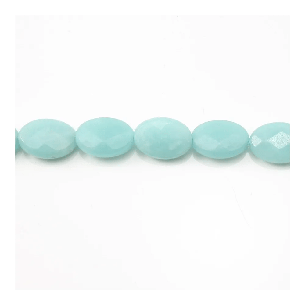 Amazonite Oval facetada 8x10mm x 4 peças