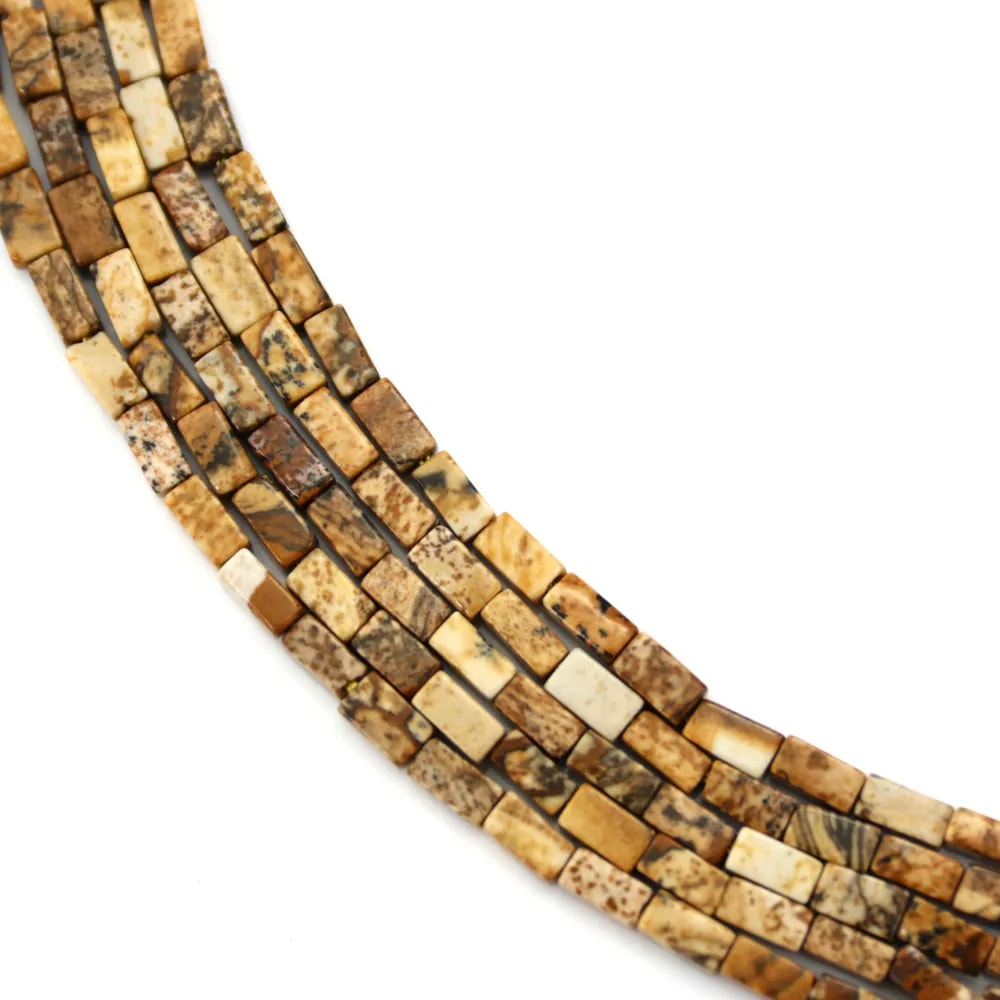 Jaspis Landschaft Rechteck 2x4mm x 38cm