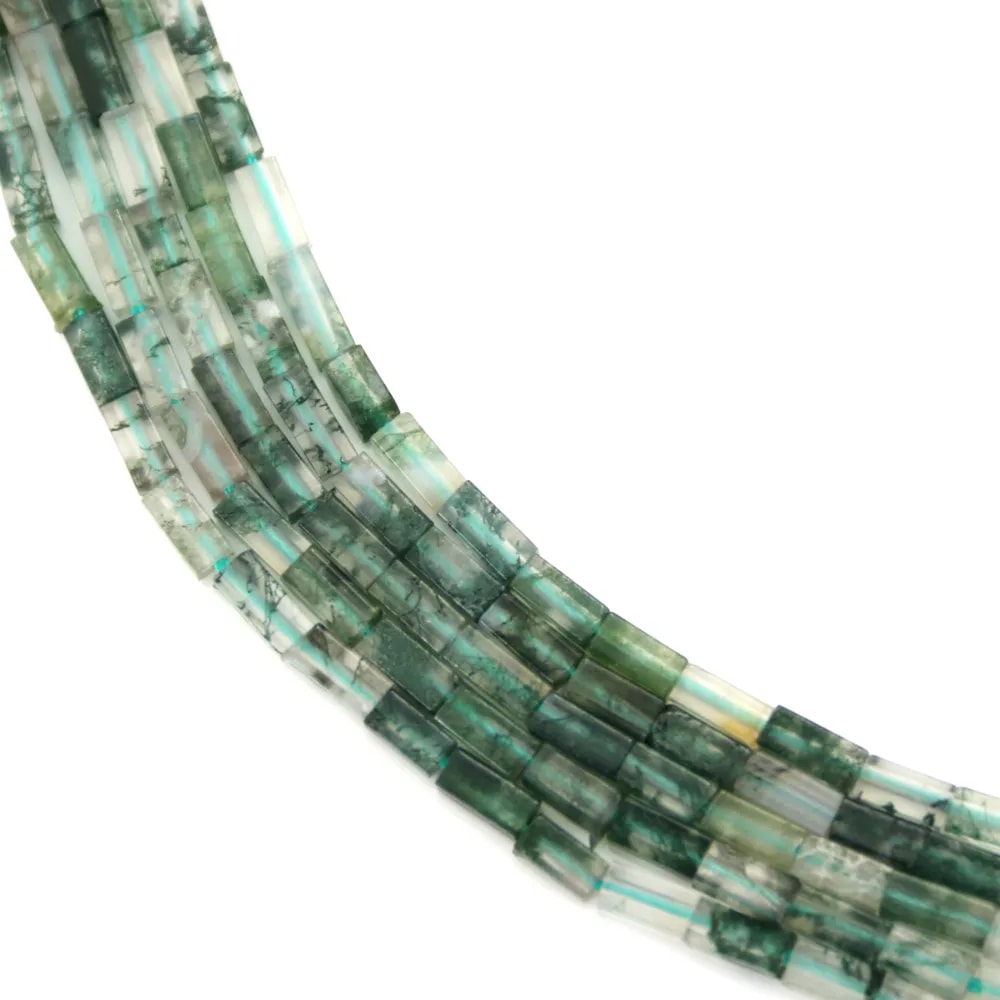 Agate mousse rectangle 2x4mm x 39cm