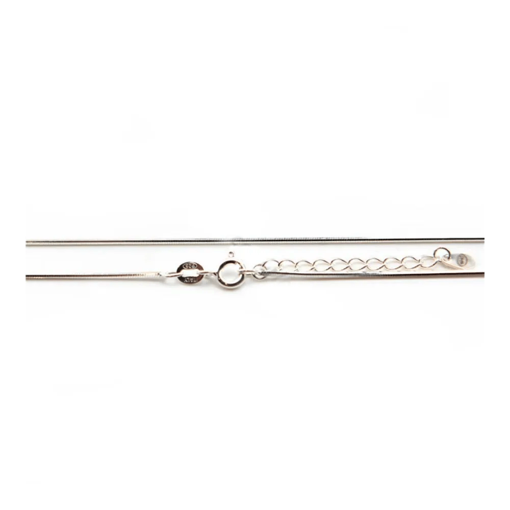 Chaîne maille serpentine facette argent 925 0.9mm x 45cm