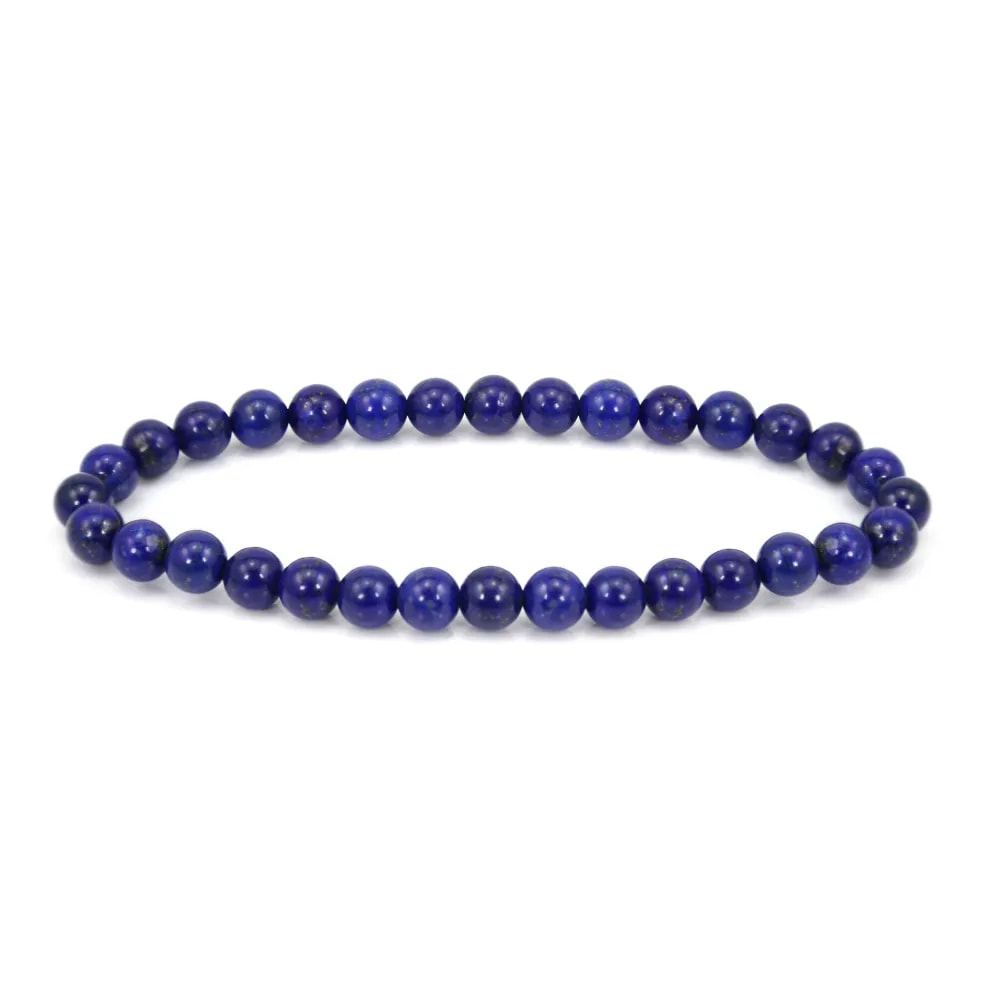 Pulseira Lápis Lazúli redonda 6mm - Elástico x 1 unidade