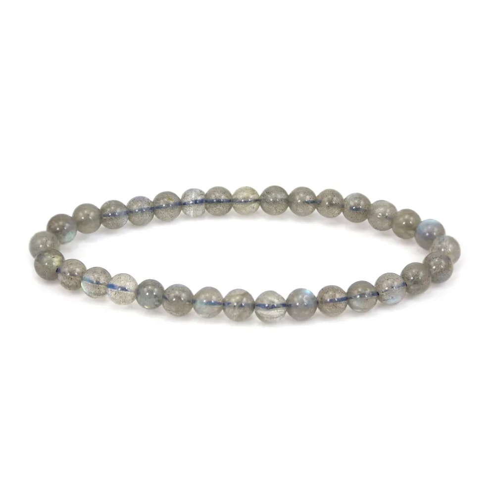 Bracciale Labradorite tondo 6mm - Elastico x 1pz