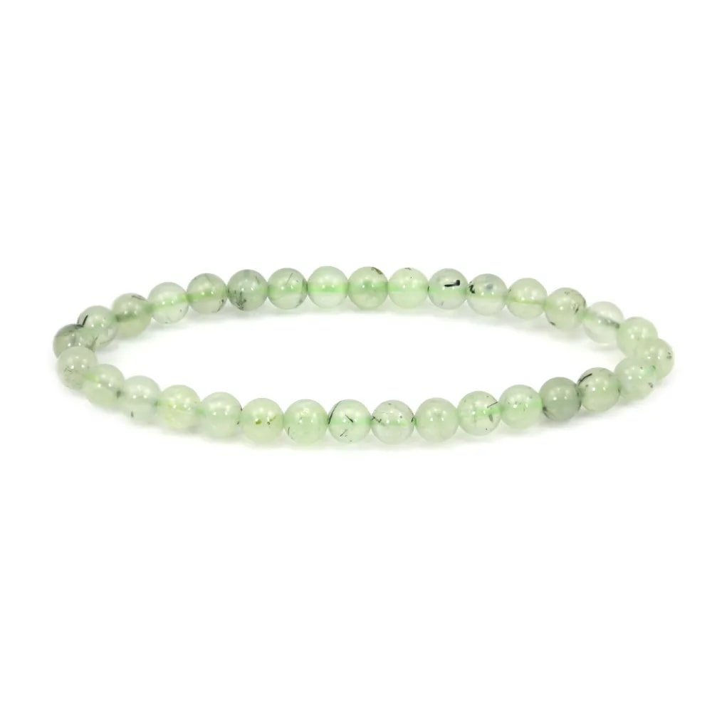 Pulsera de prehnita redonda de 6 mm - Elástico x 1 ud.