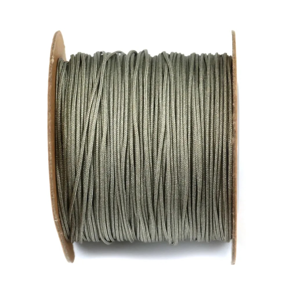 Fil polyester multicolore ton gris kaki 0.8 mm x 100m