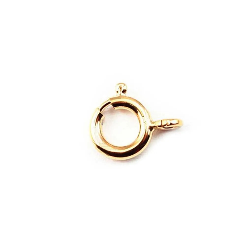 Fermoir à ressort 8mm - Edelstahl 304 vergoldet x 2 Stück