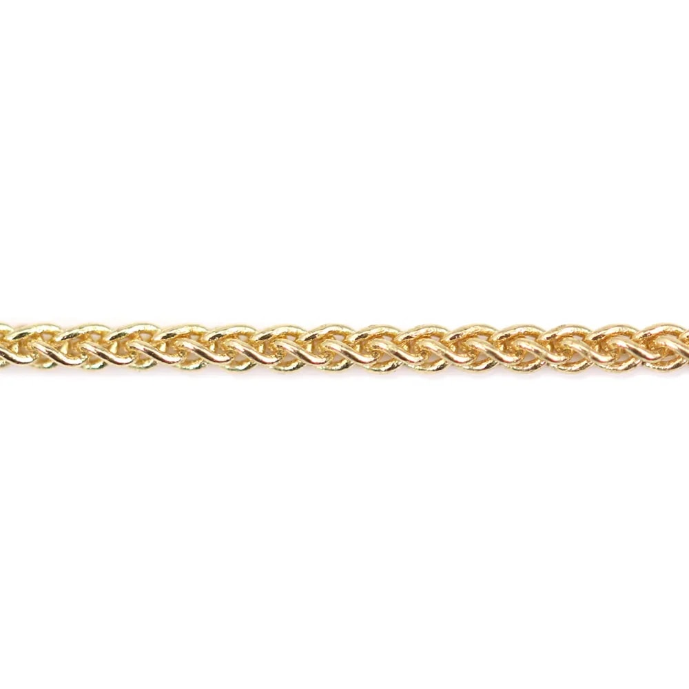 Catena a maglia di palma 1.6mm - Placcata in ottone x 1m