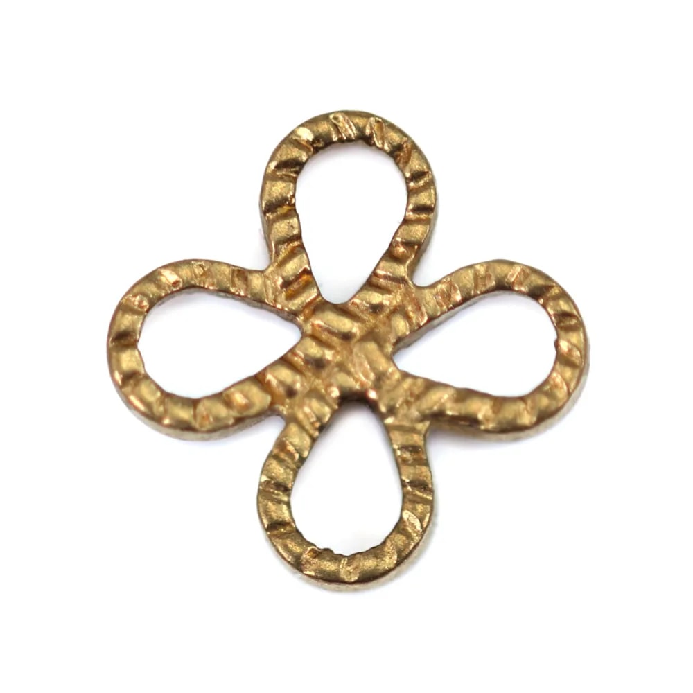 Spacer Raw brass Clover 8mm x 10pcs