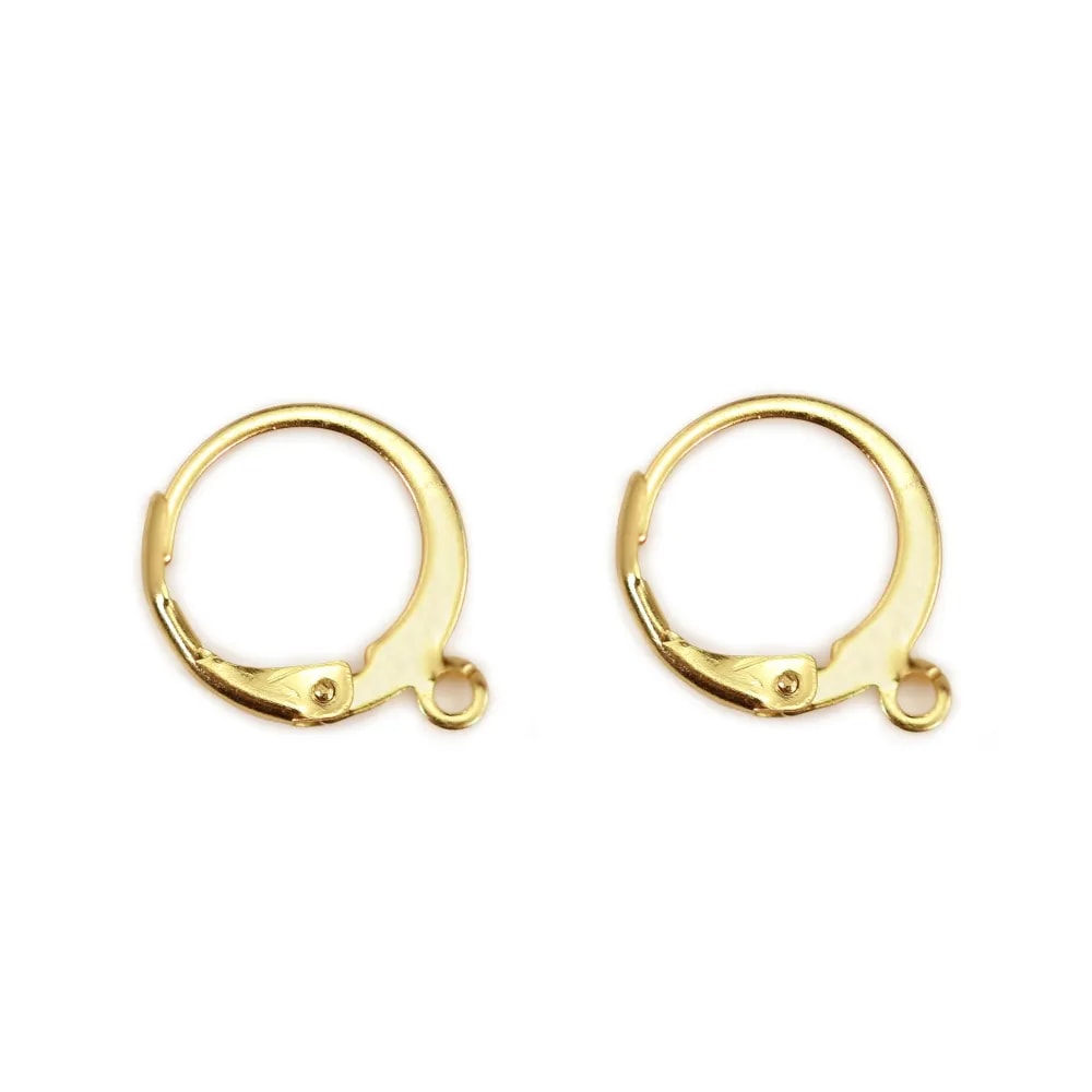 Creole sleeper round 12mm - Stainless Steel 304 gold x 4pcs