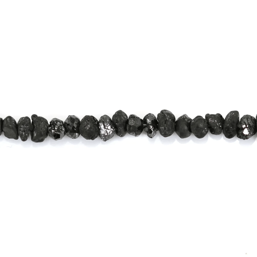 Rough black diamond 3-4mm x 42cm
