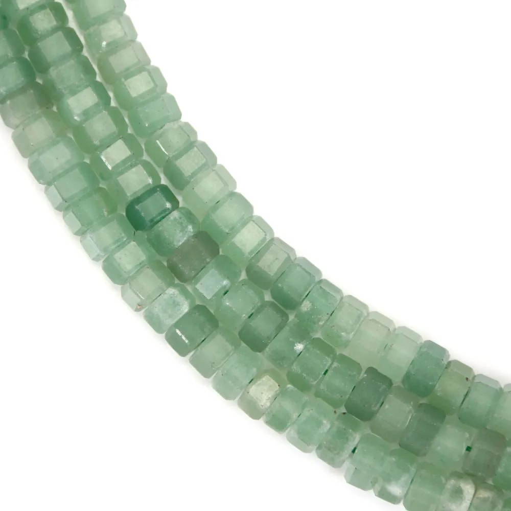 ```html
Aventurina rondelle hexagonal facetado 3x6mm x 38cm
```