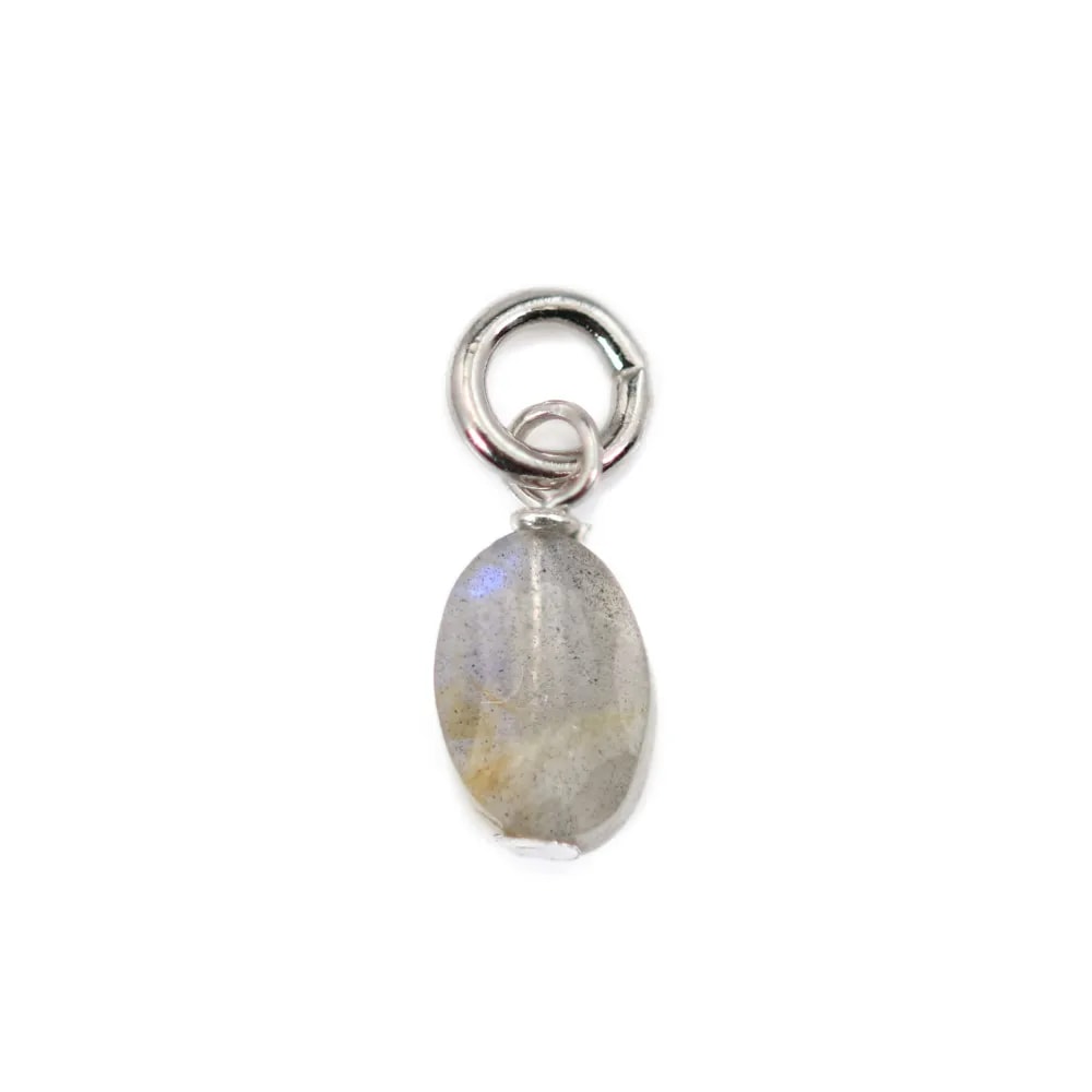 ```html
Breloque Labradorite oval facetado 4x6mm - Prata 925 rodiada x 1pc
```