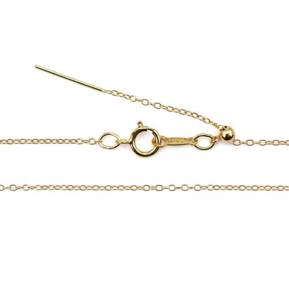 Cadena collar ajustable malla forzada 1.1mm para decorar - Gold Filled x 47cm
