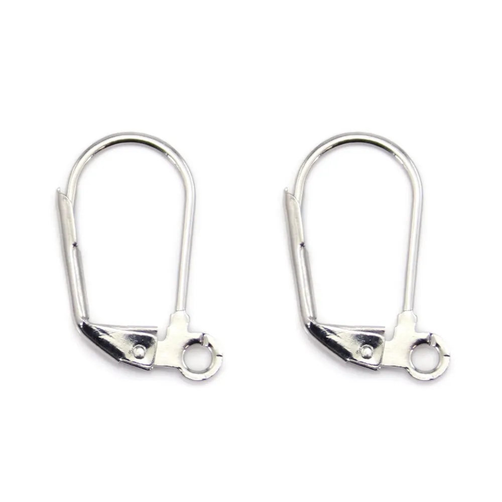 Aged Silver Earwire 17mm x 4pcs
