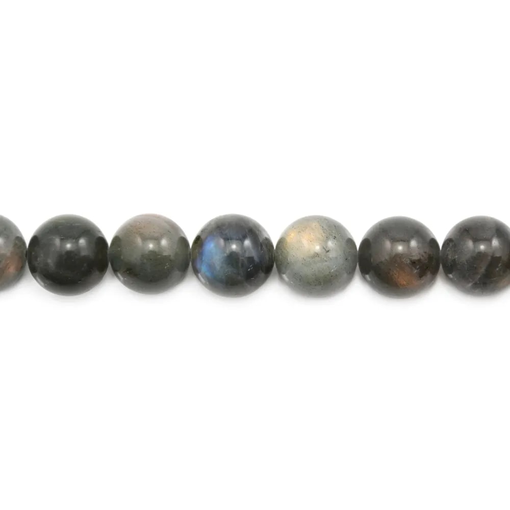 Labradorita redonda 12mm x 2 piezas