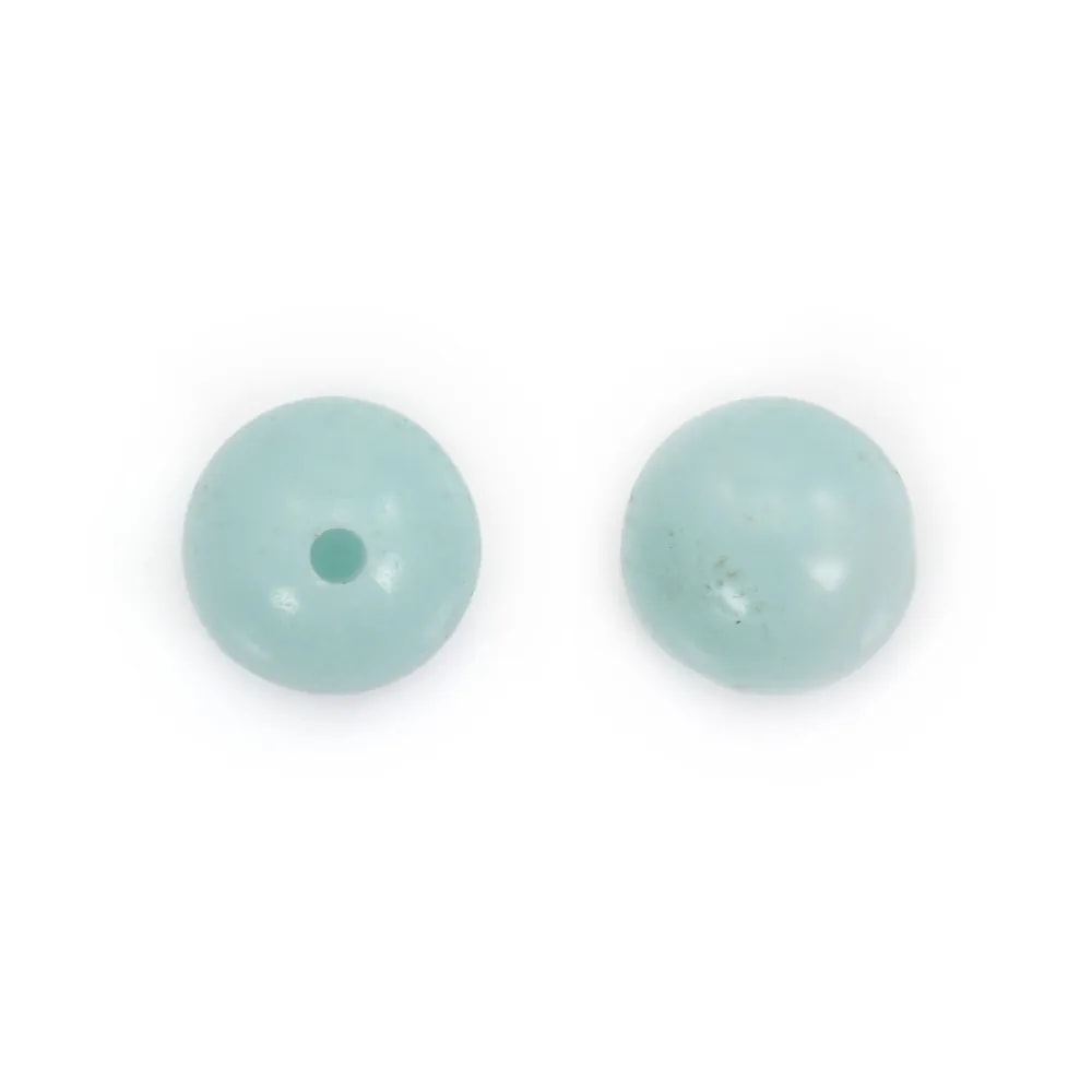 Amazonite  semi-percé d'un coté  6mm x 5pcs