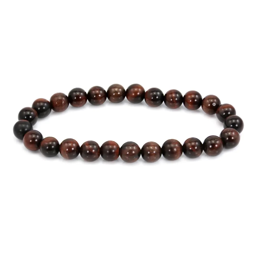 Pulsera Ojo de Toro redonda 8mm - Elástica x 1ud