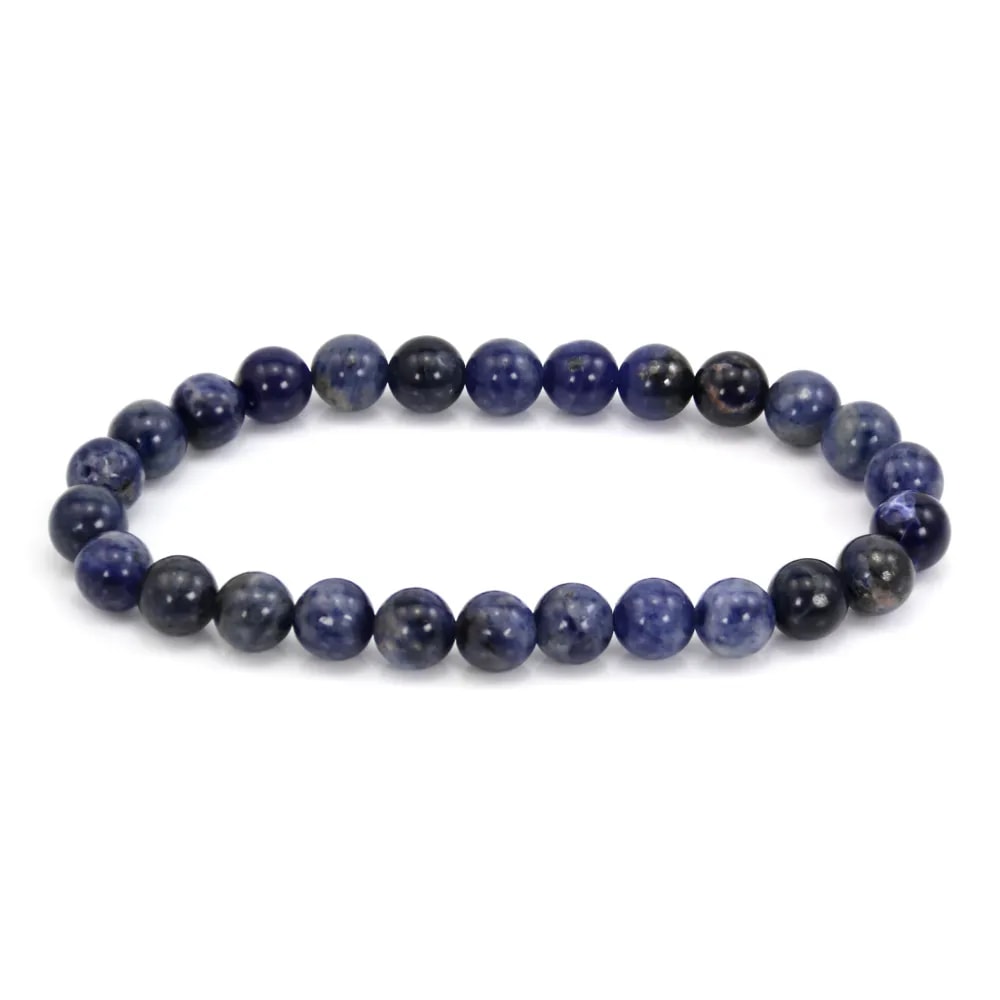 Bracelet Sodalite rond 8mm - Elastique x 1pc