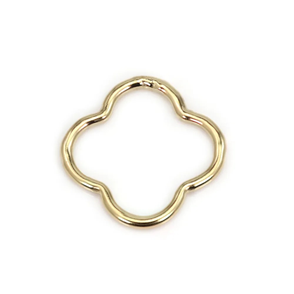 Anello saldato trifoglio 10mm - Gold Filled x 1pz