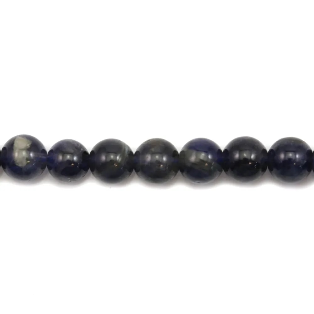 Cordierita (Iolite) redonda 8mm x 40cm