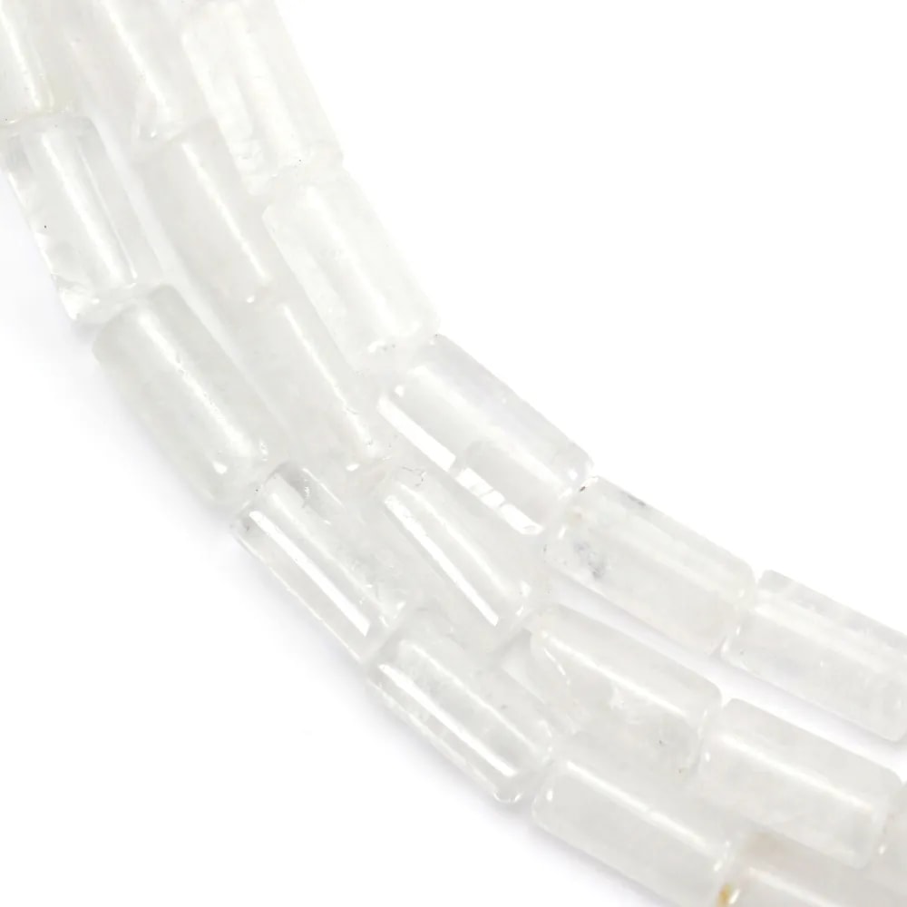 Cristal de roca gota facetada 10x30mm x 40cm