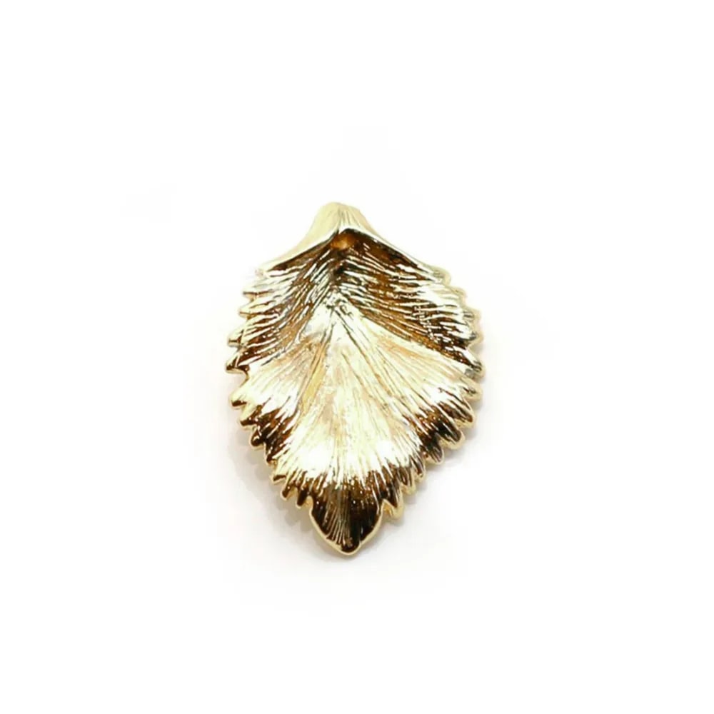Hoja dorada en latón 13x17mm x 4 piezas