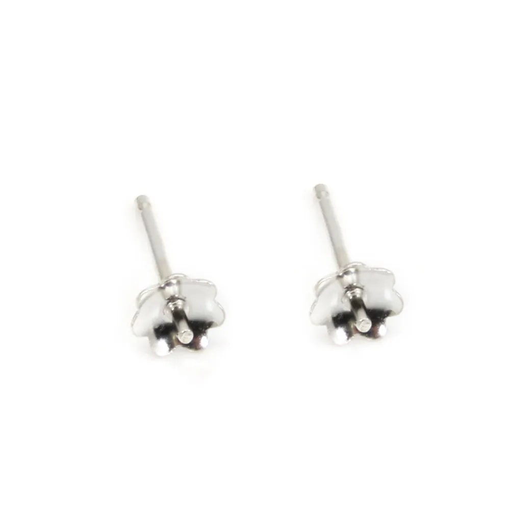 Ohrringstifte Blütenbecher für halbgebohrt 4,5mm - Silber 925 x 4 Stück