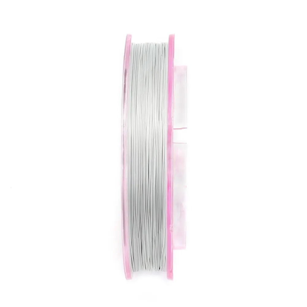 Stahlseil 7-litzig mit Nylonummantelung in hellem Silber 0.4mm x 100m