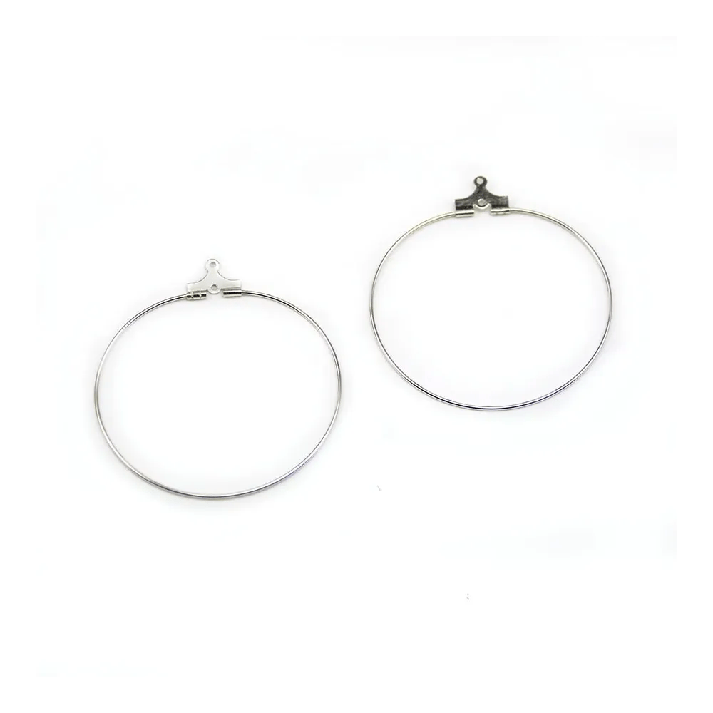 Decorative Creole 0.7x30mm - Silver 925 x 2pcs