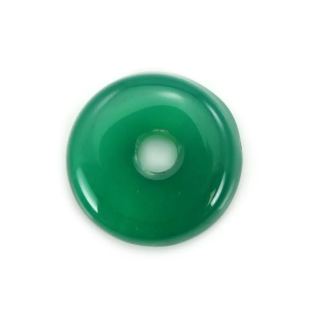 Donut Agate verte 14mm x 1pc