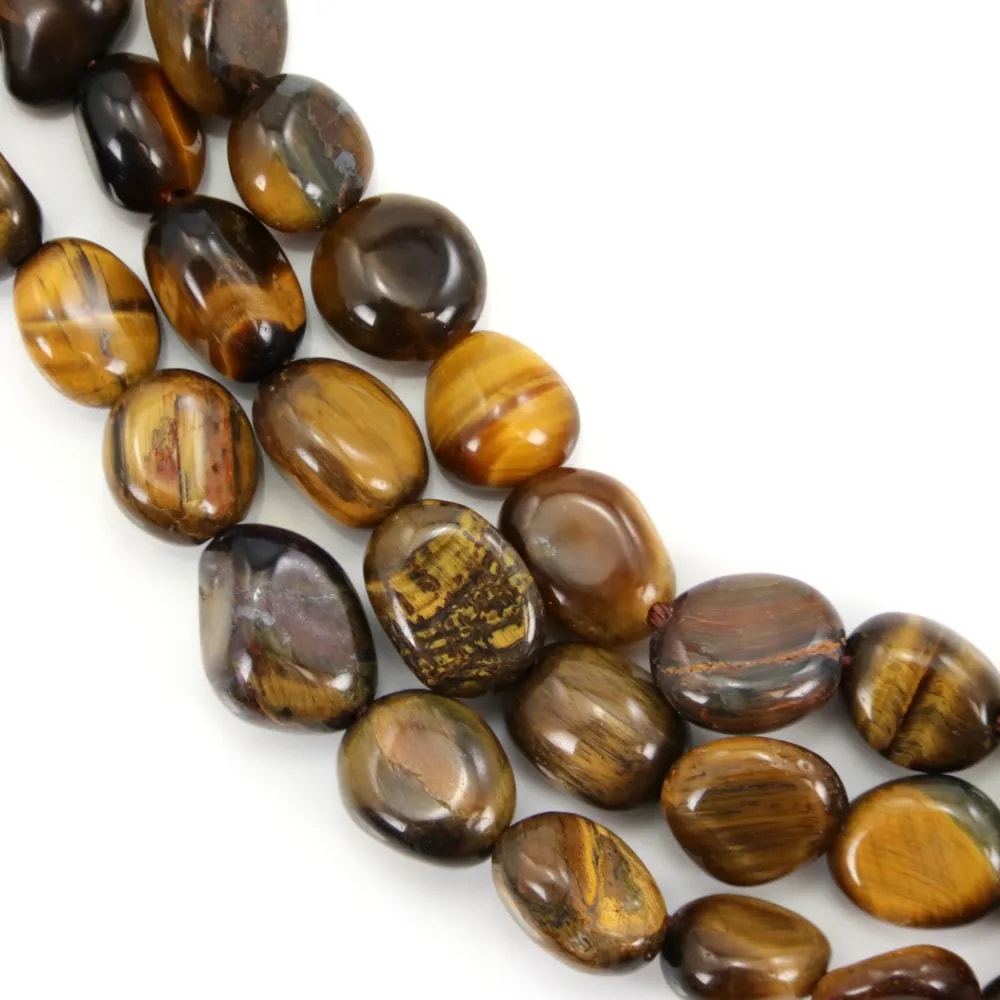 Tiger eye baroque nugget 6-8mm x 39cm