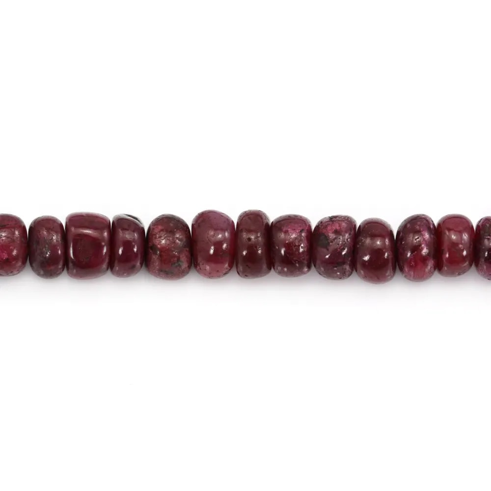 Rondelle de rubí heishi 4mm x 40cm