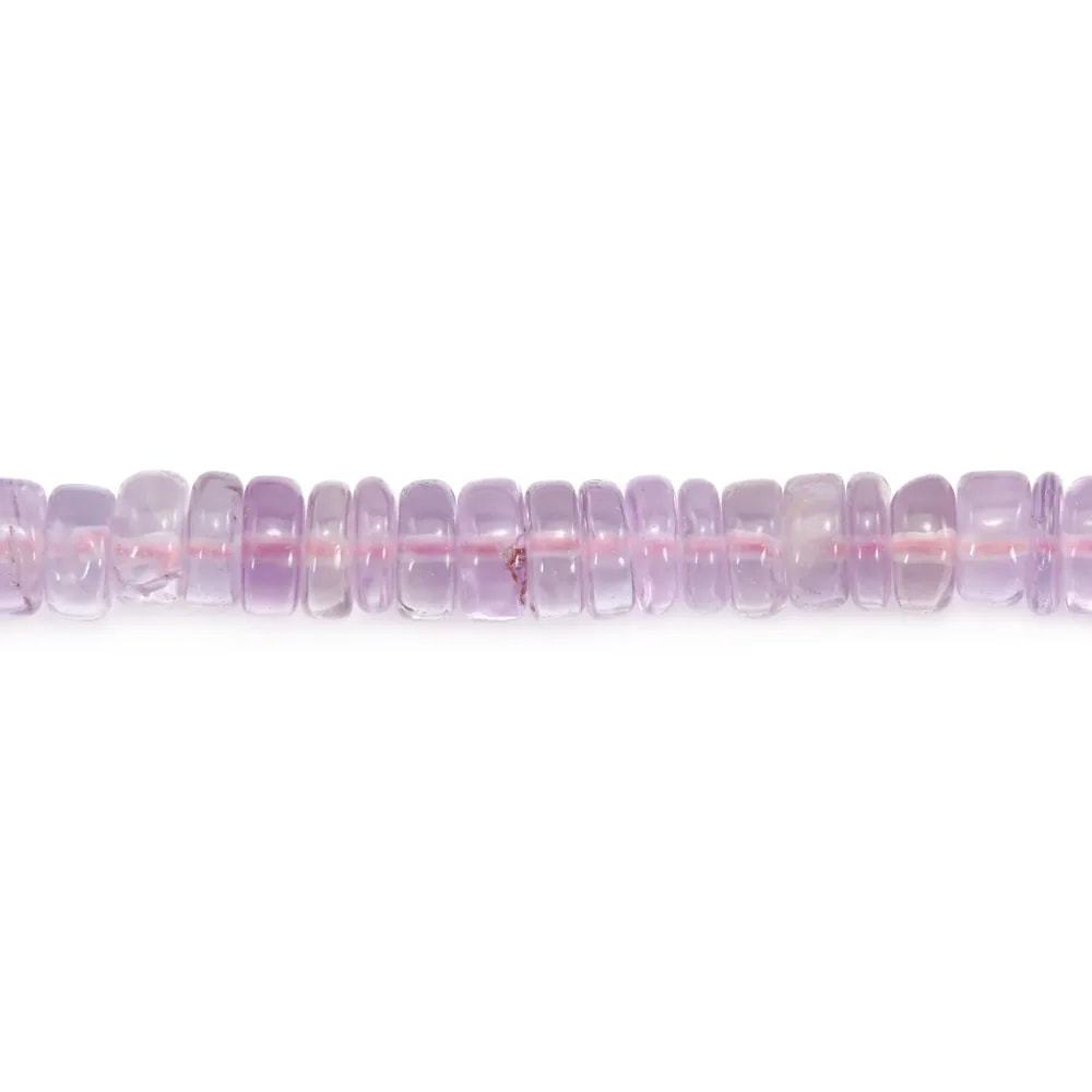 Amatista clara, rondelle heishi, 5-6mm x 40cm.