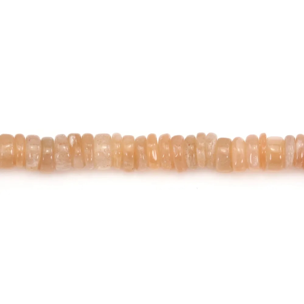 Pierre de lune orange rondelle heishi 4-5mm x 40cm