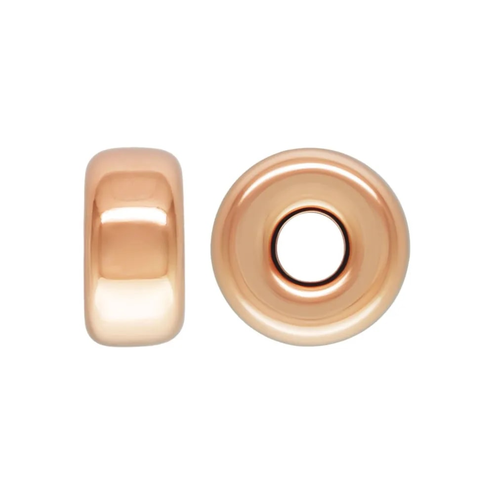 Rondelle in oro rosa 14k riempito 4x2mm x 4 pezzi
