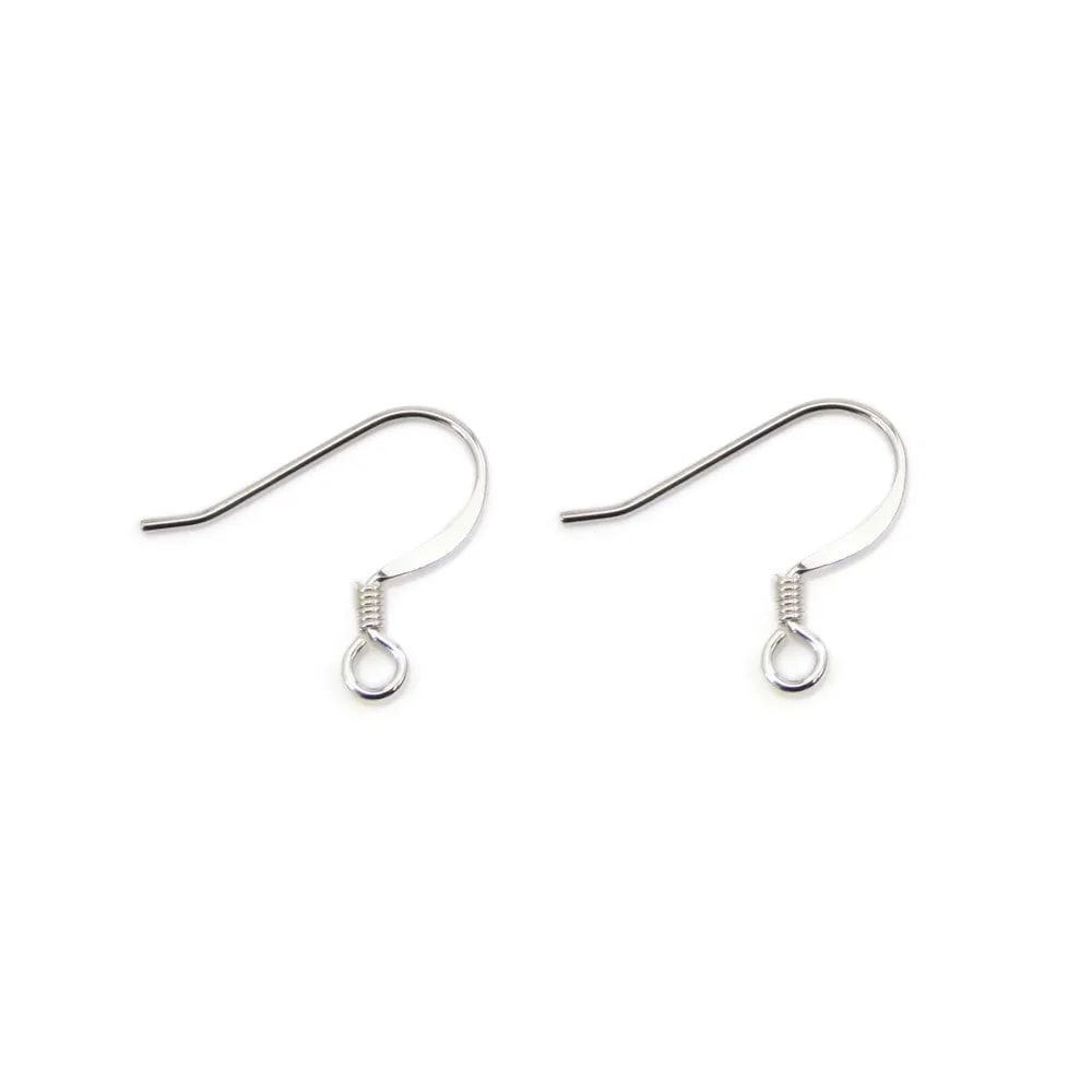 Gancho de oreja de resorte 0.7x16mm - Plata 925 x 2 uds.