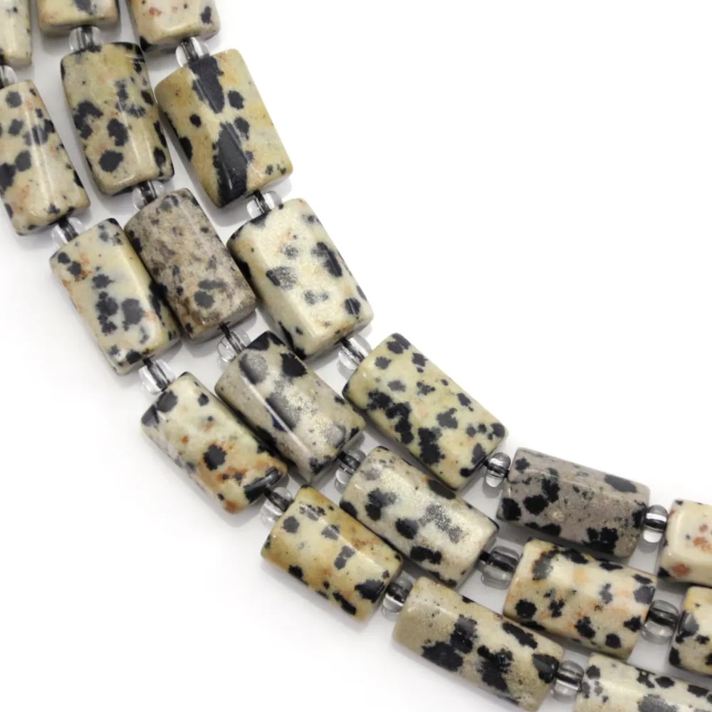 Dalmatian Jasper baroque 7x13mm x 40cm