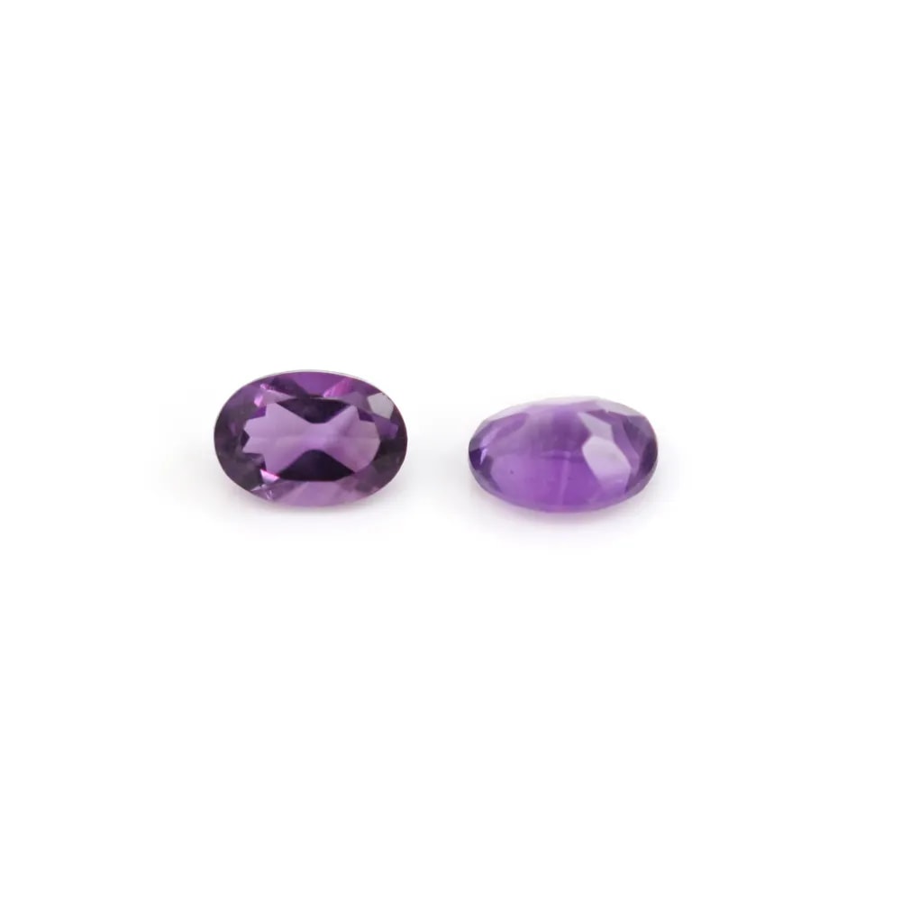 Améthyste à sertir, taille ovale 5x7mm x 1pc