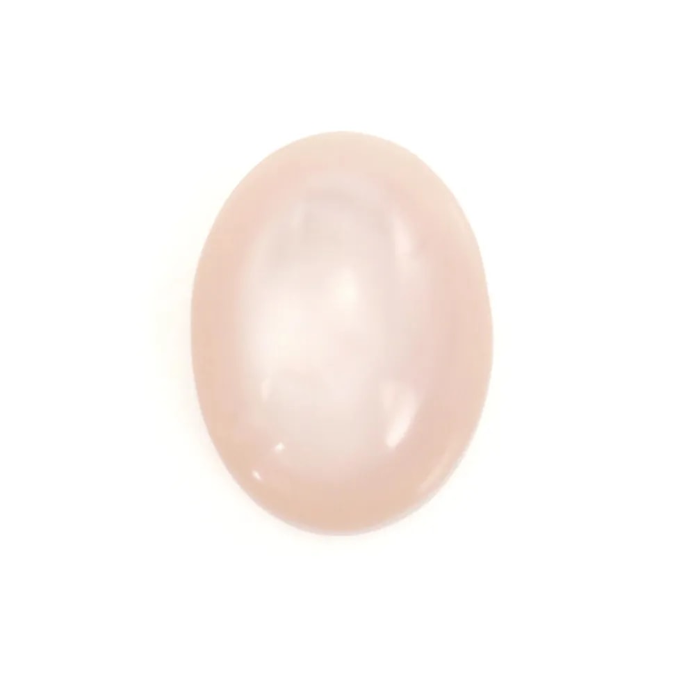 Cabochon Nacre rose ovale 6x8mm x 1pc