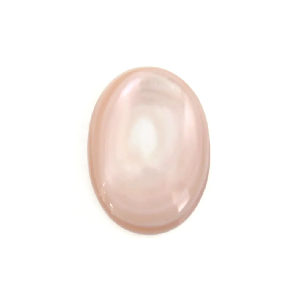 Cabujón de nácar rosa ovalado 13x18mm x 1 ud.