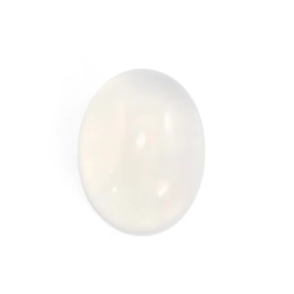 Cabochon Calcédoine blanche (agate blanche) ovale 7x9mm x 2pcs