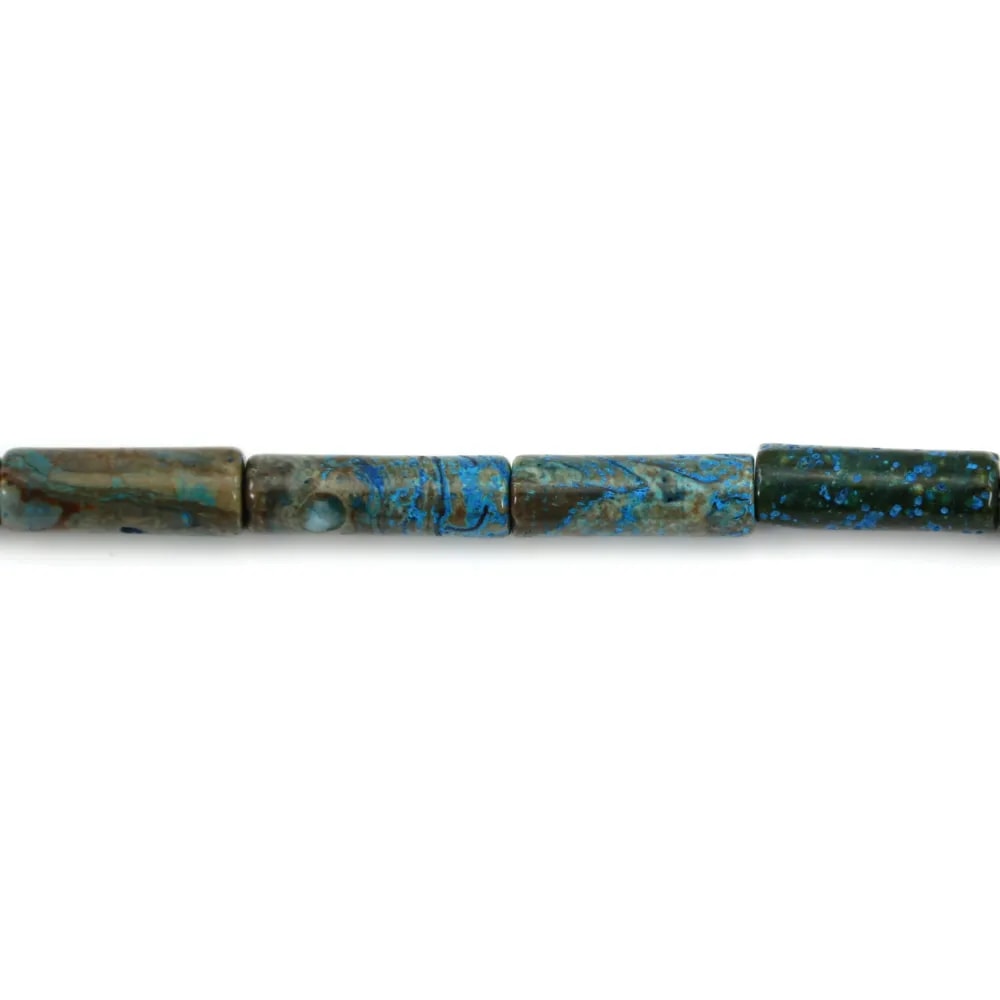 Jaspe, en forma de tubo 4x13mm x 6pcs