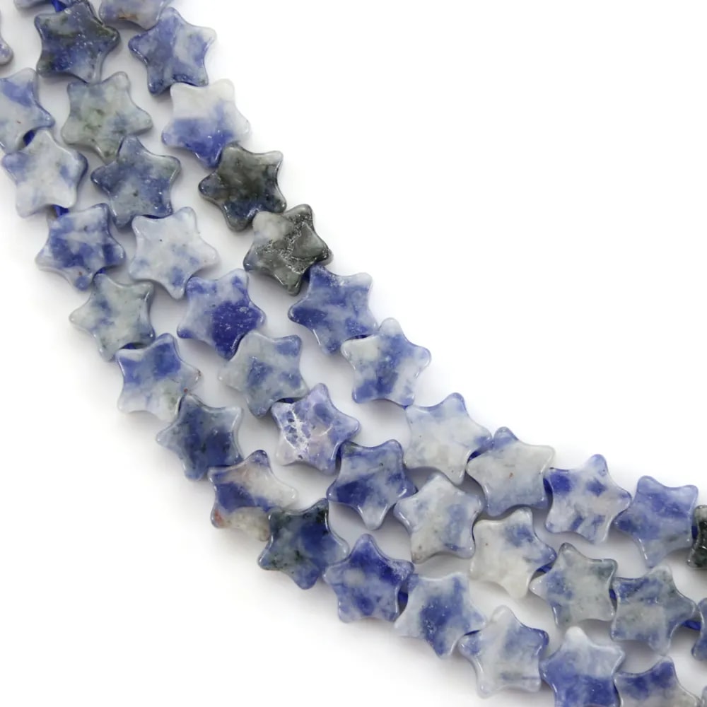 Jaspe mancha azul estrella 6mm x 38cm