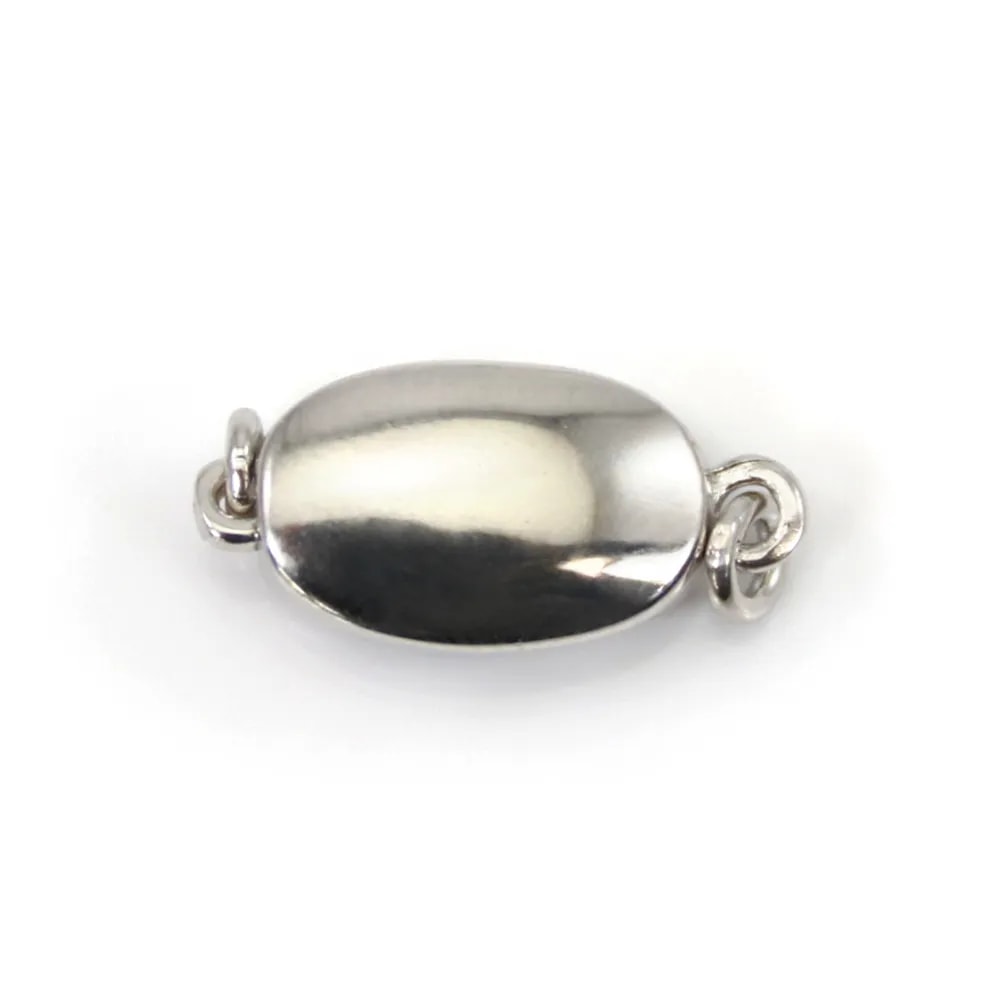 Fermoir de clip ovalado 7x16mm en plata 925 para creación de joyas