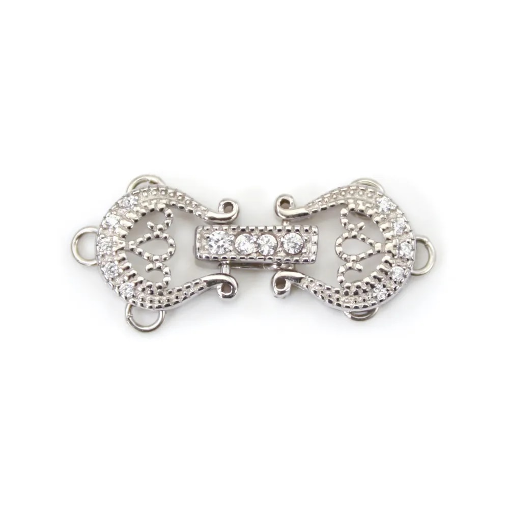 Faltverschluss Lyra 9x23mm aus 925er Silber für Schmuckherstellung