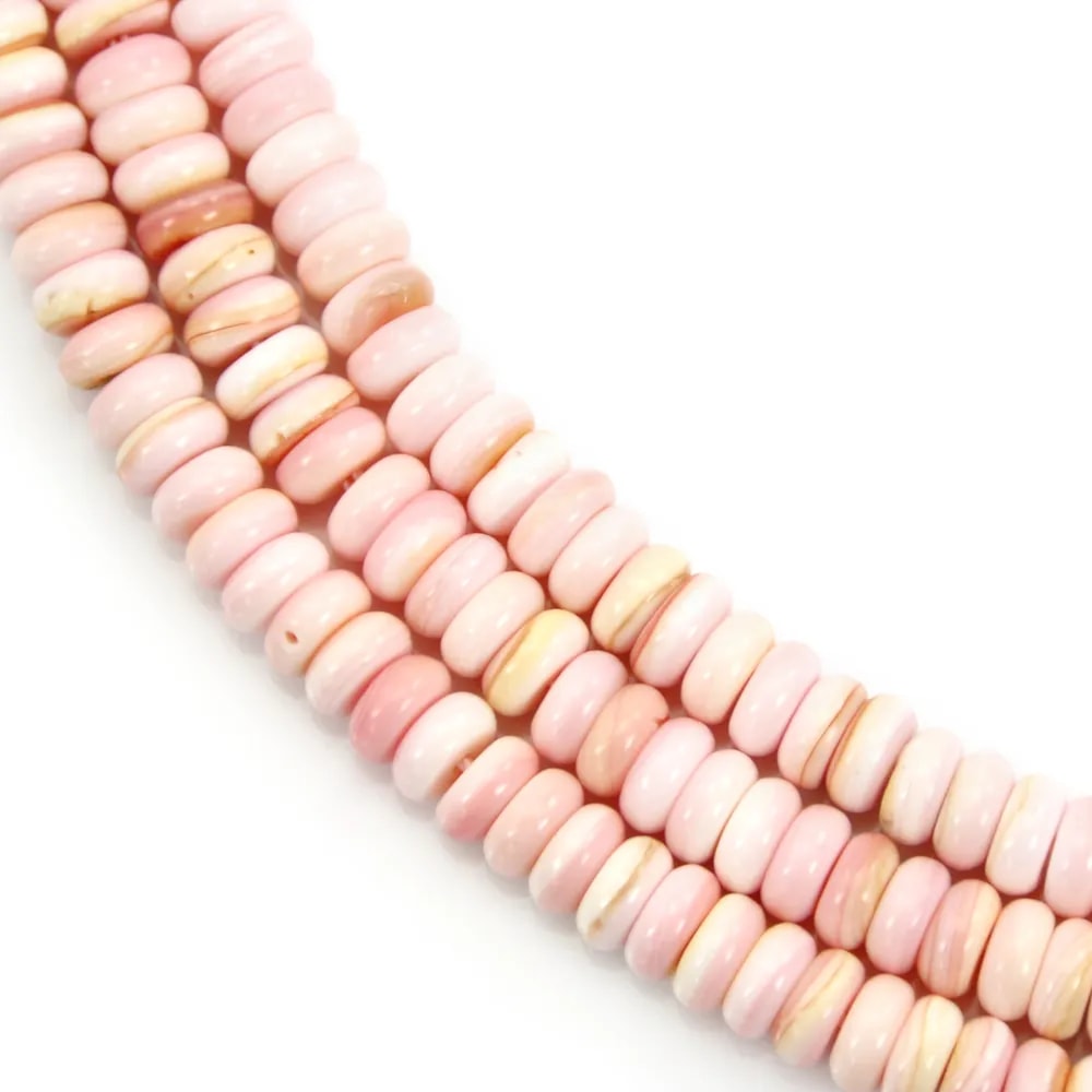 Perle Conchiglia Rosa 2x5mm Heishi A 40cm - FAI DA TE