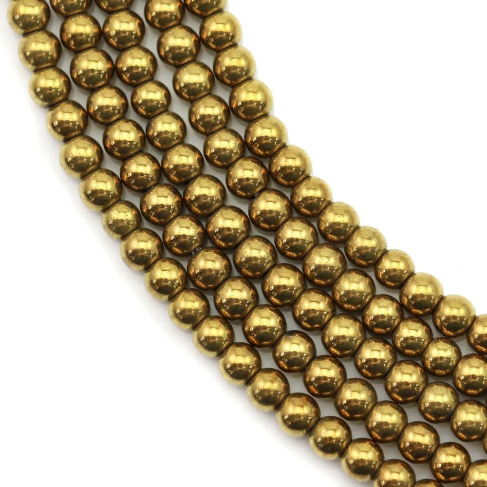 Rang de pérolas hematite dourado 2mm