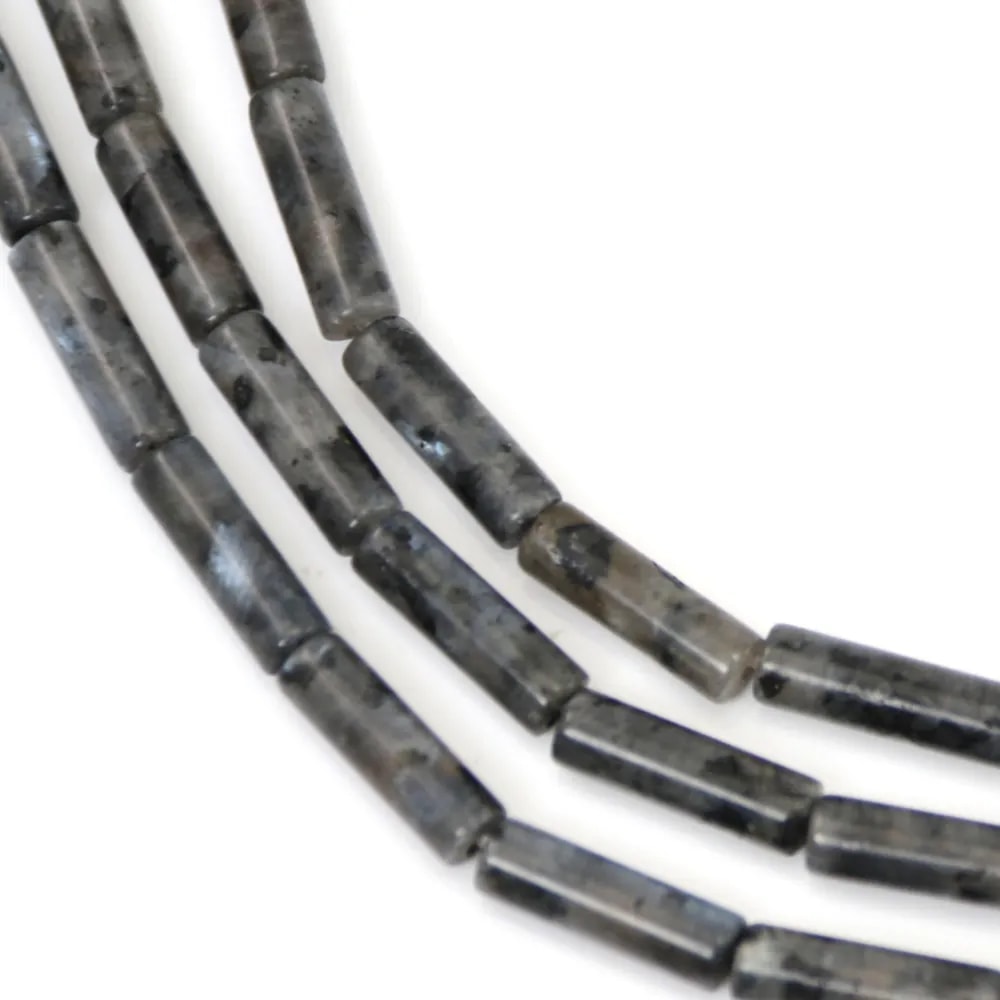 Larvikite tube 4x13mm x 39cm