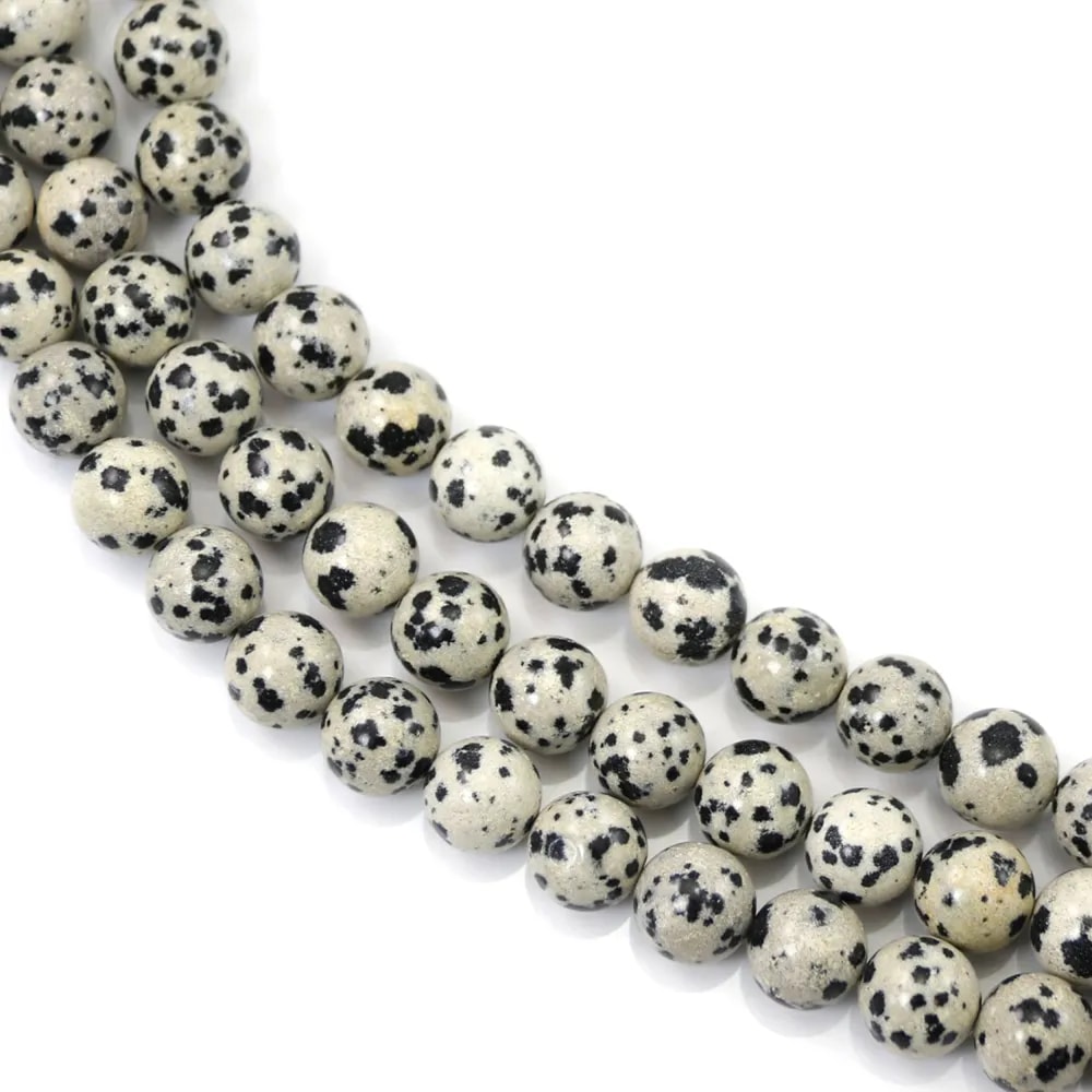 Round Bead Dalmatian Jasper 8mm | Jewelry Supplier