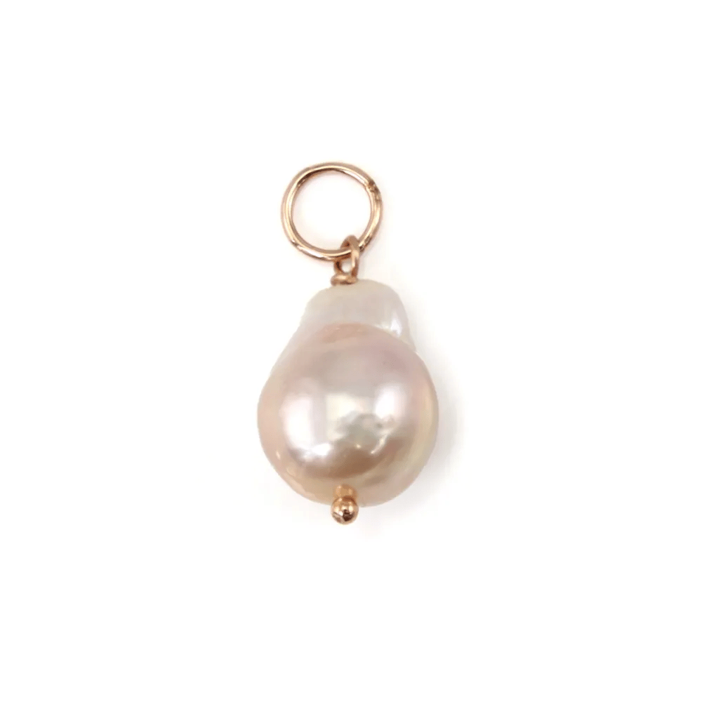 Pendentif Barocke Süßwasserperle Mehrfarbig – Ring Gold Filled Rosé 14K